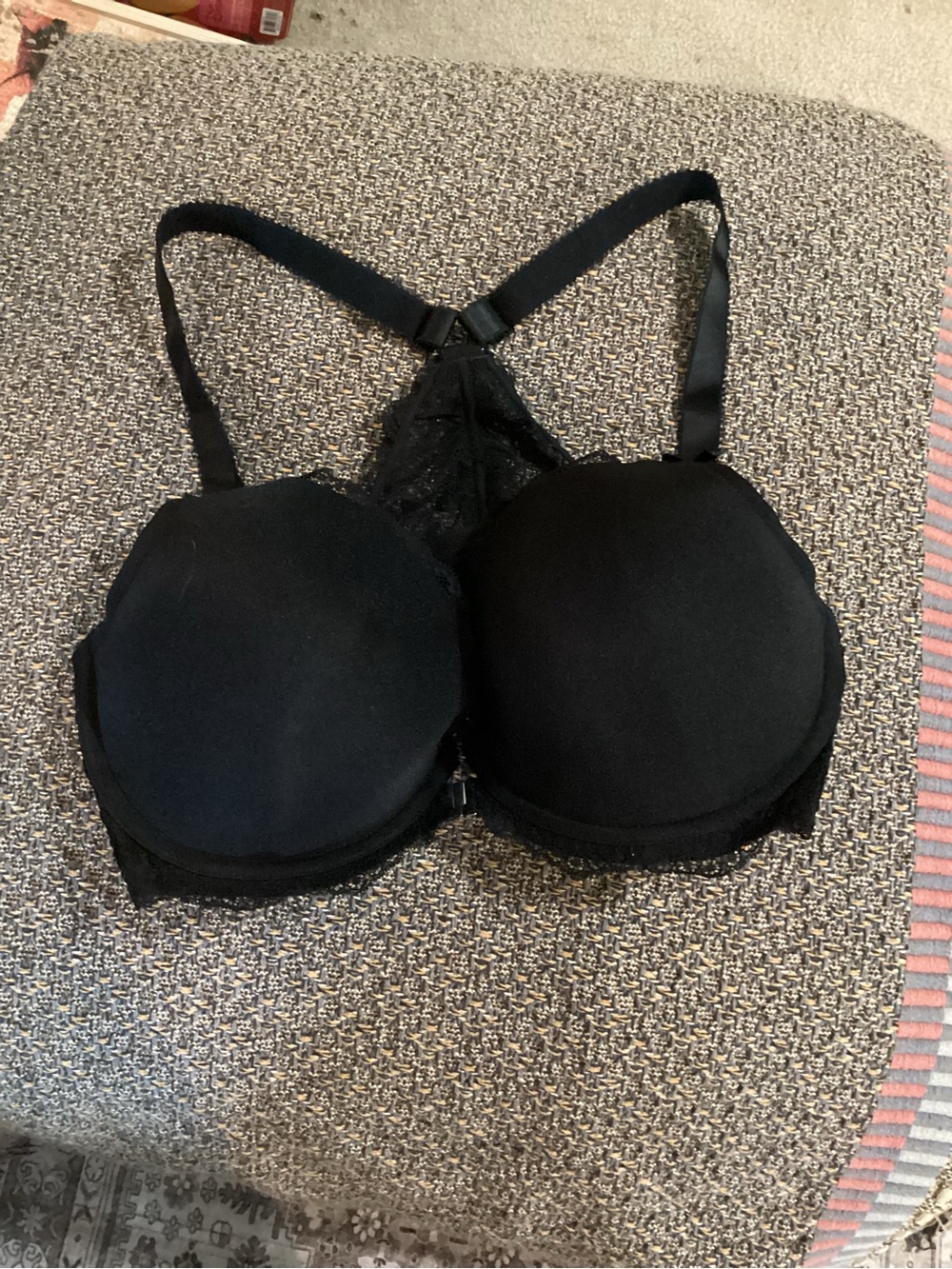 Adore Me Black Lace Racerback T-Shirt Bra